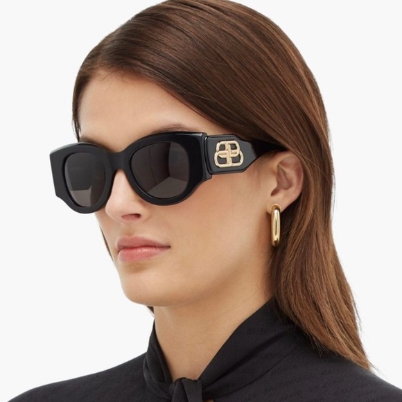 NEW BB0070S 006 NEW COLLECTION BLACK WOMEN BALENCIAGA SUNGLASSES BB0070S - Picture 7 of 15